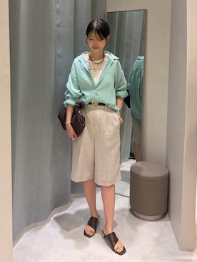 「NOLLEY’S（ノーリーズ）のアイテム（アクセサリー）」を使った、wataさん（レディース・164cm）の夏コーディネート