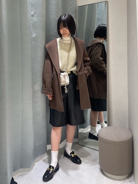 「アイテム（その他アウター）」を使った、wataさん（レディース・164cm）の秋コーディネート