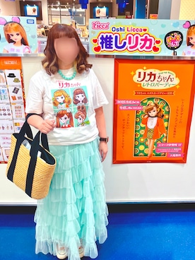 「アイテム（かごバッグ）」を使った、れれこさん（レディース・154cm）の秋コーディネート