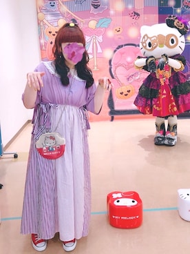 「アイテム（バッグ）」を使った、rerekoooさん（レディース・154cm）の夏コーディネート