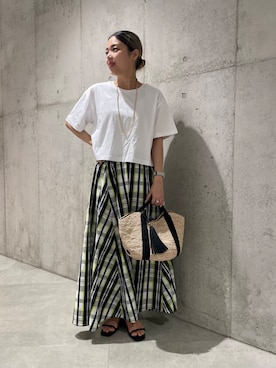 「SonnyLabel」｜カワノさん（レディース・161cm）の夏コーディネート