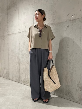 「URBAN RESEARCH Sonny Label（アーバンリサーチサニーレーベル）のアイテム（パンツ）」を使った、カワノさん（レディース・161cm）の夏コーディネート