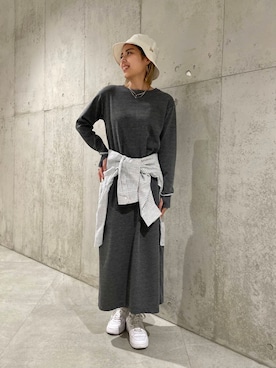 「SonnyLabel」｜「アイテム（ワンピース/ドレス）」を使った、カワノさん（レディース・161cm）の春コーディネート