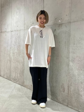 「アイテム（アナログ腕時計）」を使った、カワノさん（レディース・161cm）の夏コーディネート