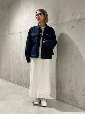 「Wrangler」｜カワノさん（レディース・161cm）の春コーディネート