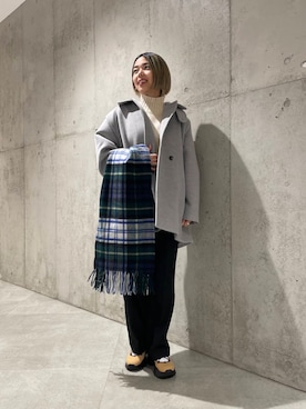 「URBAN RESEARCH DOORS（アーバンリサーチドアーズ）のタートルネックニット（ニット/セーター）」を使った、カワノさん（レディース・161cm）の冬コーディネート