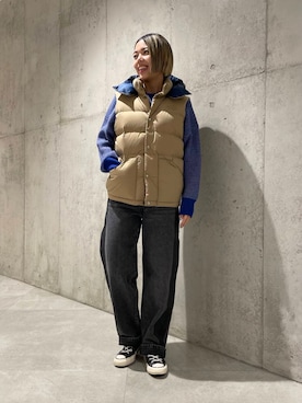 「リーバイス」｜「アイテム（その他アウター）」を使った、カワノさん（レディース・161cm）の秋コーディネート