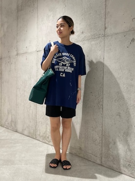 「URBAN RESEARCH Sonny Label（アーバンリサーチサニーレーベル）のアイテム（トートバッグ）」を使った、カワノさん（レディース・161cm）の夏コーディネート