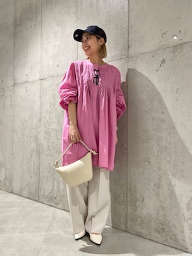 「SonnyLabel」｜「アイテム（キャップ）」を使った、カワノさん（レディース・161cm）の春コーディネート
