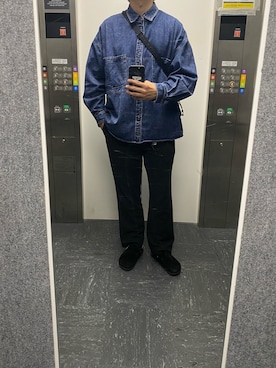 「N.HOOLYWOOD（N.ハリウッド）のアイテム（パンツ）」を使った、yukitoharukunさん（メンズ・175cm）の春コーディネート