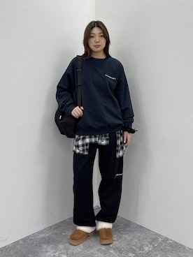 「アイテム（スリッポン）」を使った、yumenoさん（レディース・170cm）の秋コーディネート