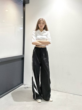 「INFLATION（インフレーション）のアイテム」を使った、yumenoさん（レディース・168cm）の秋コーディネート