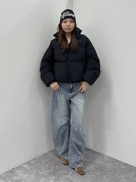 「アイテム（ダウンジャケット/コート）」を使った、yumenoさん（レディース・168cm）の秋コーディネート