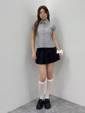 「ALAND（エーランド）の3.3 Field Trip／メッシュローファー（ローファー、ブラック系）」を使った、yumenoさん（レディース）の春コーディネート