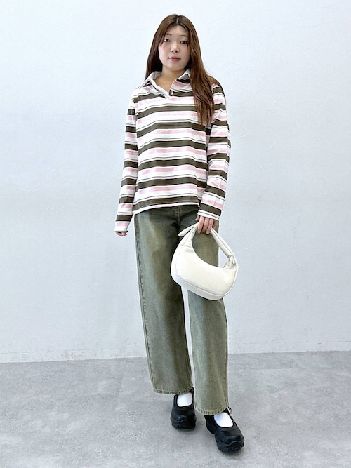 tシャツ 3.3 Field Trip／ボーダーポロTシャツ レディース 3.3 Field Trip／ボーダーポロTシャツ（Tシャツ/カットソー