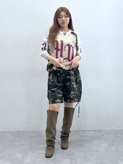 tシャツ 「UNISEX」HOODHOOD／CAMOメッシュT レディース メンズ セール】【UNISEX】HOODHOOD／CAMOメッシュT（Tシャツ