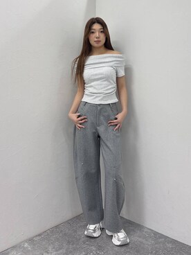 「3.3 Field Trip （3.3フィールドトリップ）の3.3 Field Trip／厚底スニーカー（スニーカー、ホワイト系）」を使った、yumenoさん（レディース）の春コーディネート