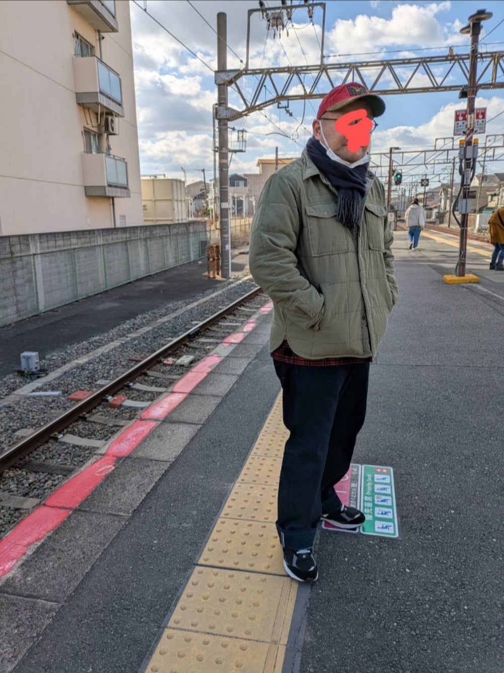 「真冬のあったかスタイル、rrl、ラルフローレン、おっさん、デブでもオシャレ」｜「RRLの（限定コレクション）キルティング ツイル シャツジャケット（その他アウター、グリーン系）」を使った、ベイソウさん（メンズ・170cm）の冬コーディネートの1枚目の写真