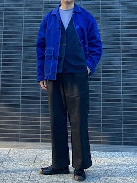 「UNIQLO（ユニクロ）のエアリズムコットンオーバーサイズTシャツ（5分袖）（Tシャツ/カットソー）」を使った、たまにさん（メンズ・172cm）の秋コーディネート