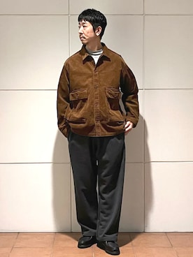 「シップス」｜大田さん（メンズ・176cm）の秋コーディネート