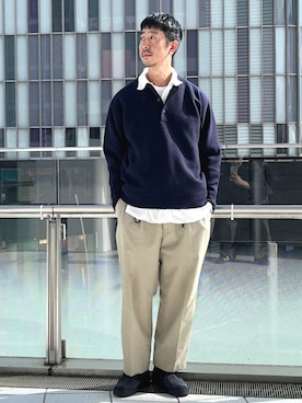 「シップス」｜大田さん（メンズ・176cm）の秋コーディネート