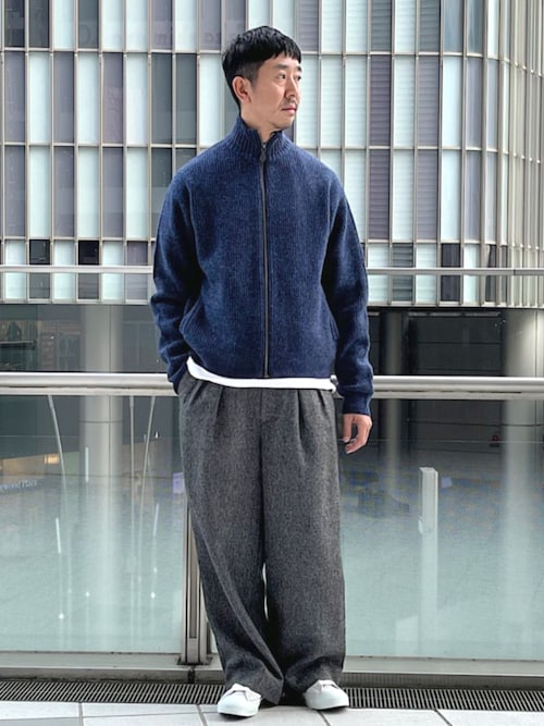 セール】SHIPS: ウール ドライバーズ ジップ カーディガン