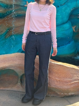 「H&M（エイチ・アンド・エム）のアイテム（ブーツ）」を使った、SONEさん（レディース・156cm）の春コーディネート