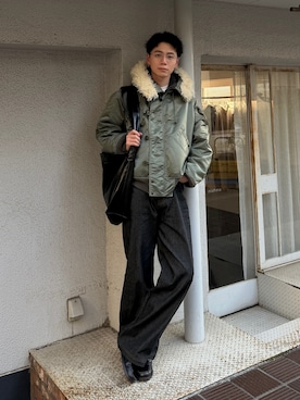 「LENO（リノ）のアイテム」を使った、rintarouさん（メンズ・176cm）の冬コーディネート