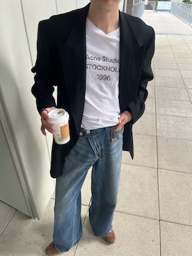 「アイテム（デニムパンツ）」を使った、rintarouさん（メンズ・176cm）の秋コーディネート