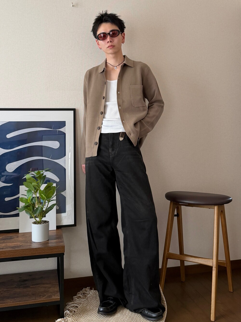 直営店購入」DIESEL D-RISE ワイドデニム ブラック サイズ28 直営店