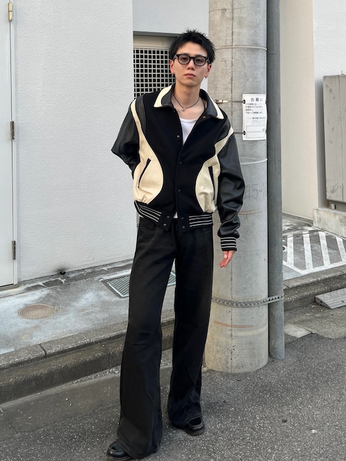 メンズ ブラックデニム ルーズ ストレート D-RISE L.30（デニム