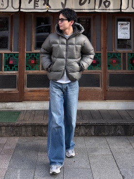 「アイテム（ダウンジャケット/コート）」を使った、rintarouさん（メンズ・176cm・20代）の冬コーディネート