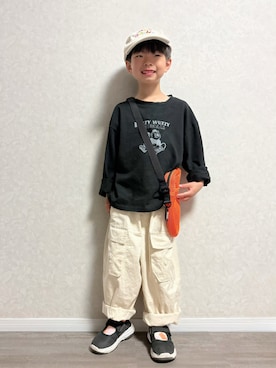 「アイテム（バッグ）」を使った、lenlen_rinrinさん（キッズ・110cm）の春コーディネート