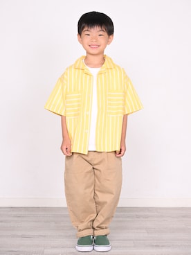 「アイテム（スリッポン）」を使った、lenlen23さん（キッズ・110cm）の夏コーディネート