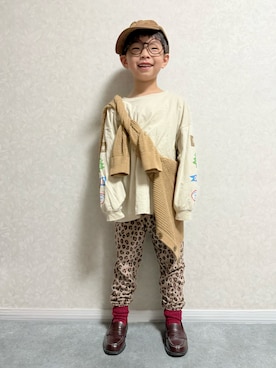 「アイテム（ローファー）」を使った、lenlen23さん（キッズ・110cm）の秋コーディネート