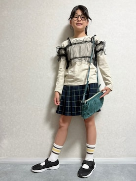 「アイテム（バッグ）」を使った、lenlen23さん（キッズ・110cm）の秋コーディネート