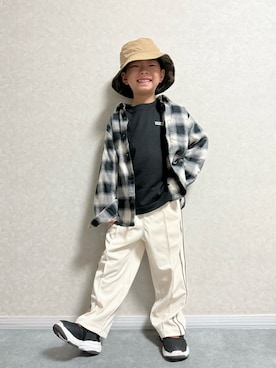 「アイテム（帽子）」を使った、lenlen23さん（キッズ・110cm）の秋コーディネート