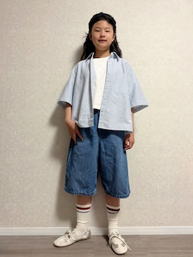 「アイテム（トップス）」を使った、lenlen_rinrinさん（キッズ・110cm）の春コーディネート