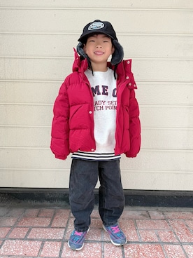 「アイテム（キャップ）」を使った、lenlen_rinrinさん（キッズ・110cm）の冬コーディネート
