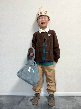 「アイテム（シューズ）」を使った、lenlen23さん（キッズ・110cm）の秋コーディネート