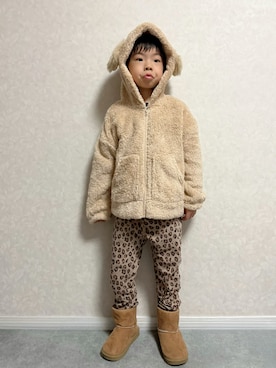 「アイテム（パーカー）」を使った、lenlen23さん（キッズ・110cm）の秋コーディネート