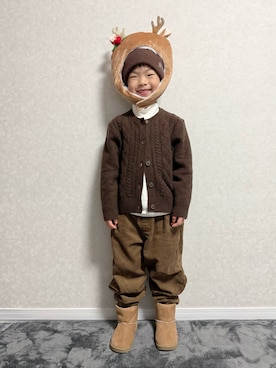「アイテム（ブーツ）」を使った、lenlen_rinrinさん（キッズ・110cm）の冬コーディネート