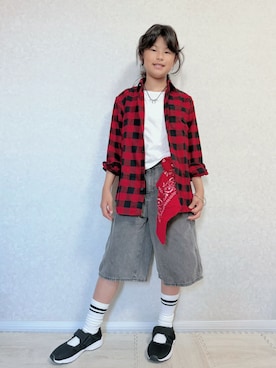 「アイテム（サンダル）」を使った、lenlen23さん（キッズ・140cm）の夏コーディネート