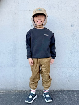 「アイテム（サンダル）」を使った、lenlen_rinrinさん（キッズ・110cm）の冬コーディネート