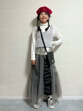 「アイテム（スカート）」を使った、lenlen23さん（キッズ・110cm）の秋コーディネート