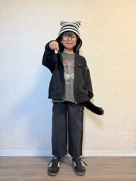 「H&M（エイチ・アンド・エム）のアイテム」を使った、lenlen_rinrinさん（キッズ・110cm）の秋コーディネート
