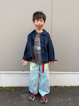 「H&M（エイチ・アンド・エム）のアイテム」を使った、lenlen_rinrinさん（キッズ・110cm）の秋コーディネート
