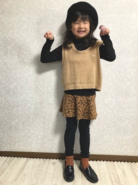 「RADCHAP（ラッドチャップ）のアイテム（トップス）」を使った、lenlen23さん（キッズ・80cm）の冬コーディネート