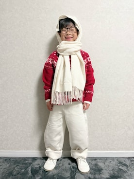 「アイテム（ファッション雑貨）」を使った、lenlen_rinrinさん（キッズ・110cm）の冬コーディネート