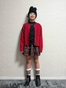 「アイテム（スカート）」を使った、lenlen_rinrinさん（キッズ・110cm）の秋コーディネート